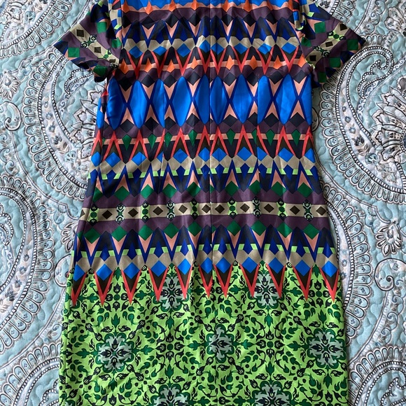 Jcrew silk patterned dress. EUC, worn once - Picture 4 of 5